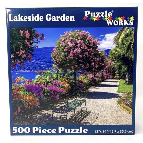 Lakeside Garden 500 Piece Puzzle Works 18X14 NEW - Picture 1 of 9